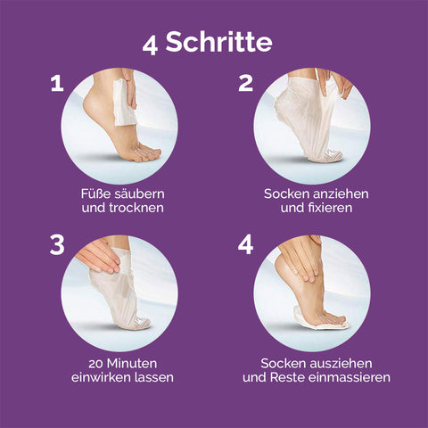 Scholl DE Care Scholl ExpertCare Intensiv pflegende  Fußmaske in Socken –  Enstpannende Maske  mit Lavendelöl