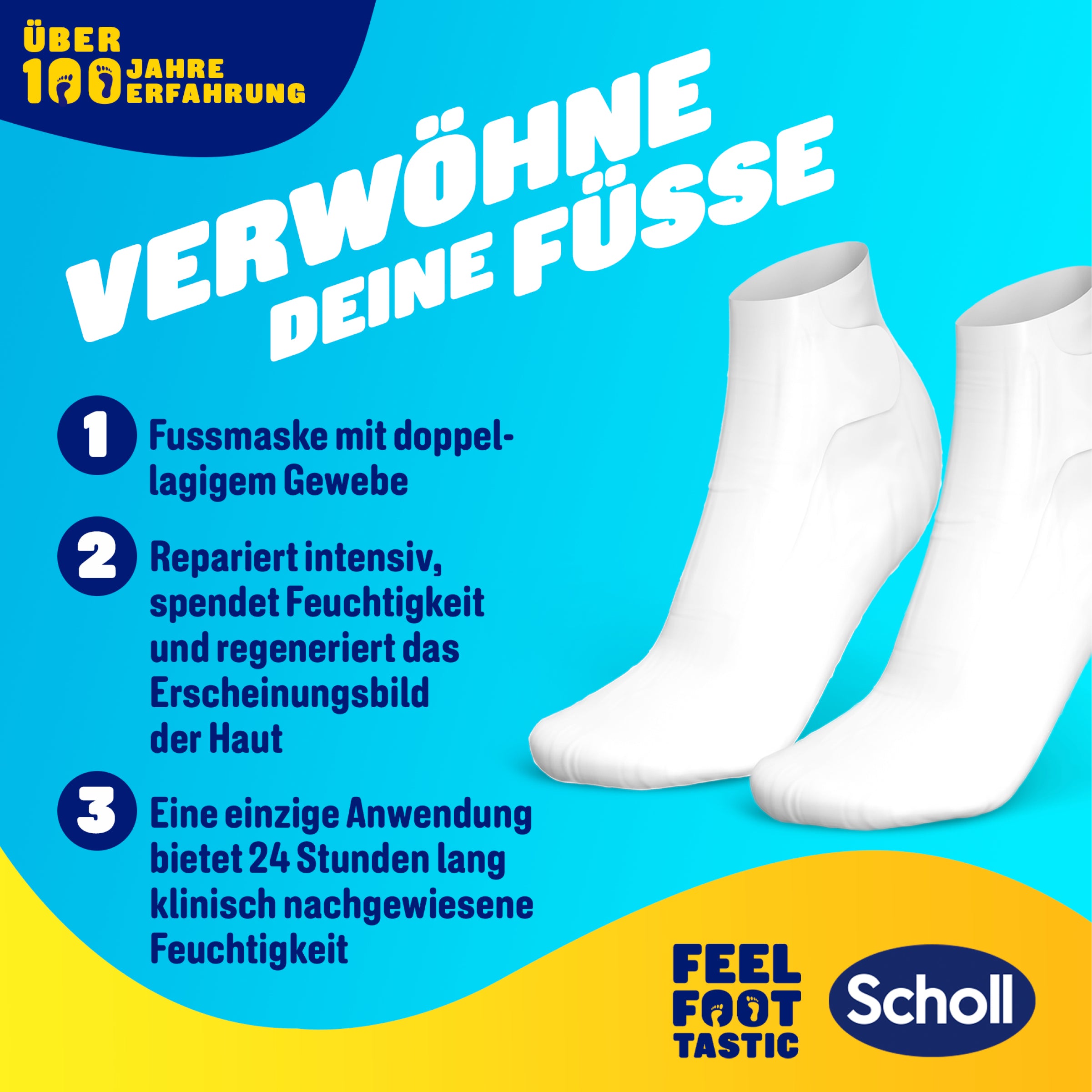 Scholl DE Care ExpertCare Fussmaske mit Manuka-Honig