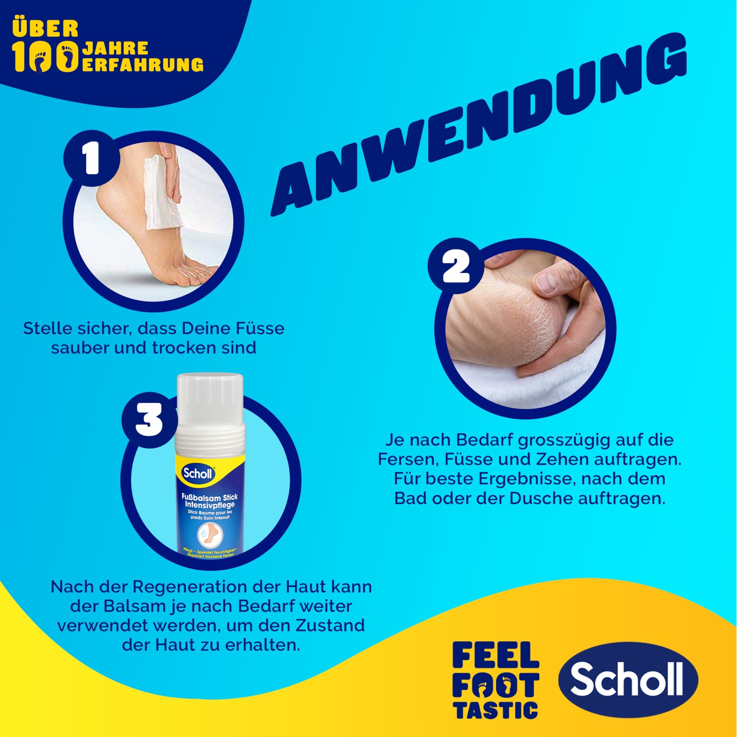 Scholl DE Care Fussbalsam Stick Intensivpflege