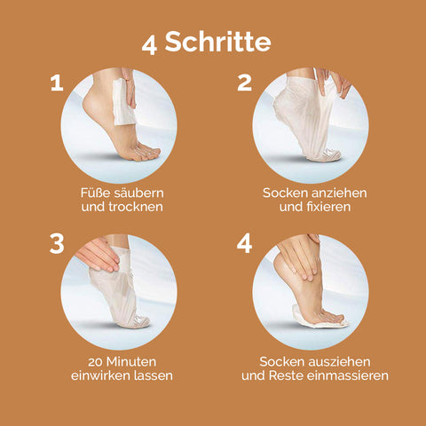 Scholl DE Care Scholl Expertcare intensiv pflegende Fußmaske in Socken mit Honig und Mandel –  1 Paar Einwegsocken