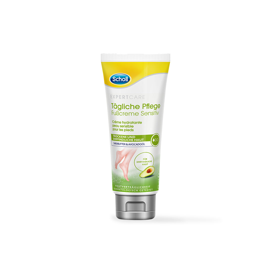Scholl DE Care Scholl tägliche Pflege Fußcreme Sensitiv 75ml - Für Fußpflege