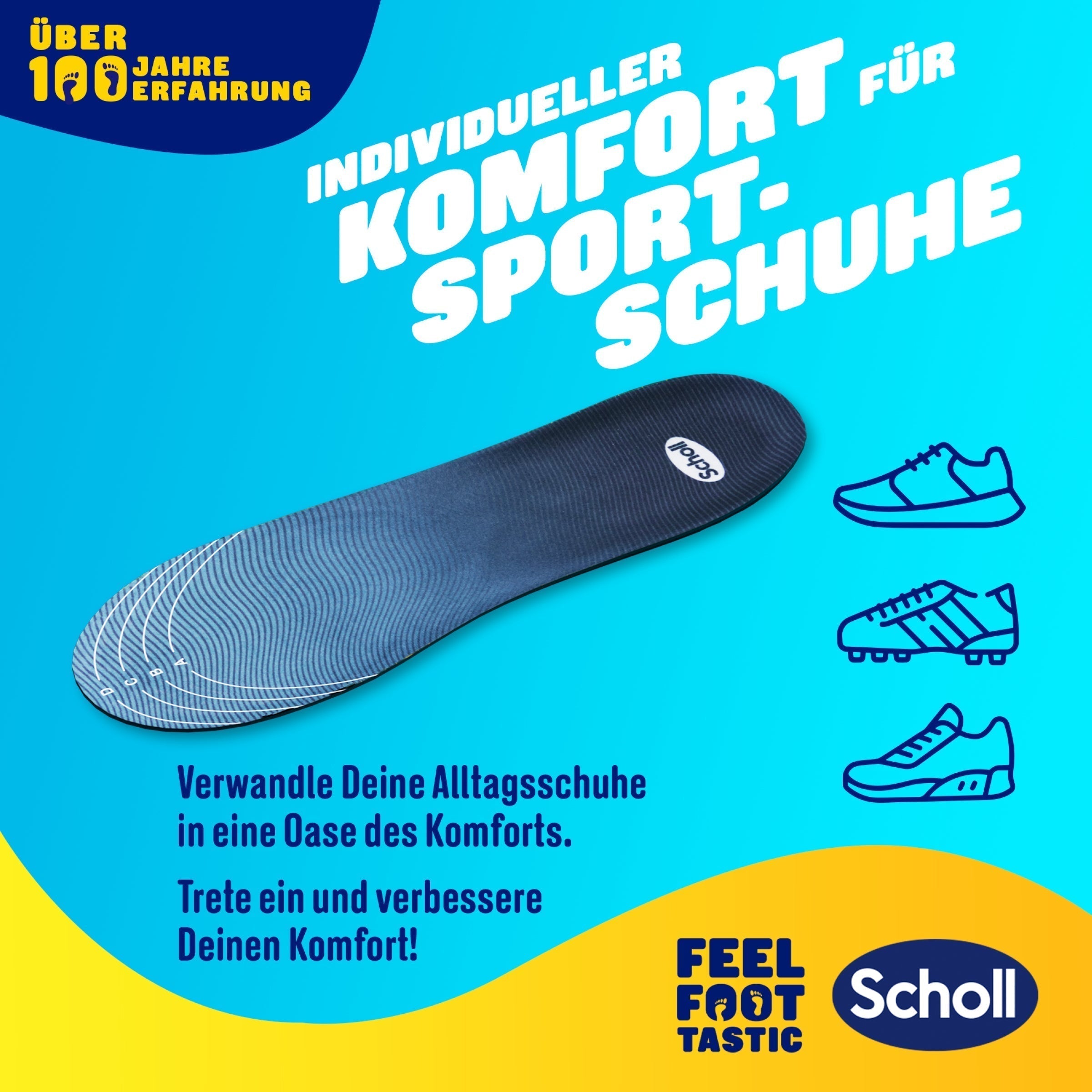 Scholl DE Insoles 35.5 - 40.5 GelActiv™ Sport Einlegesohlen Frauen