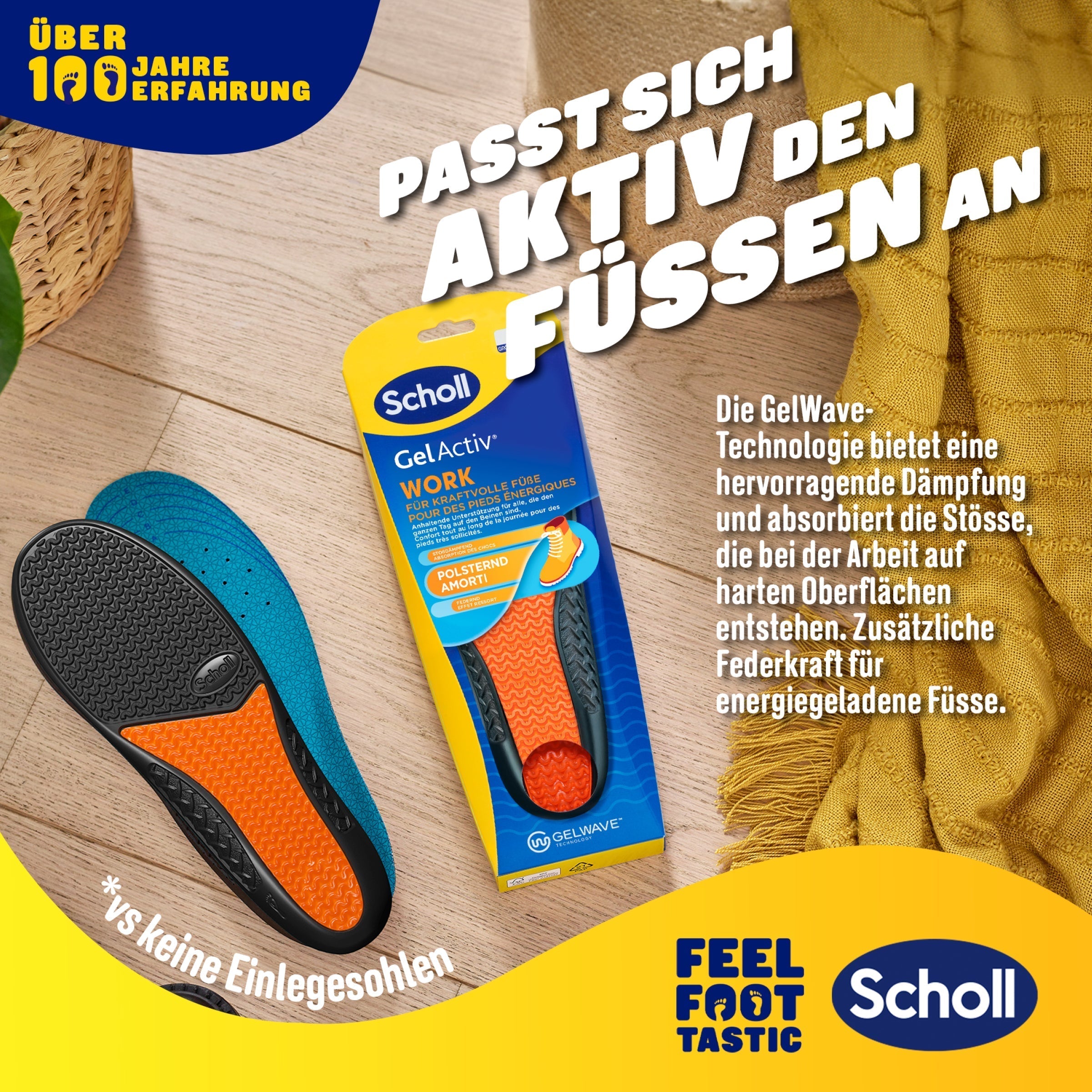 Scholl DE Insoles 35.5 - 40.5 GelActiv™ Work Einlegesohlen Frauen