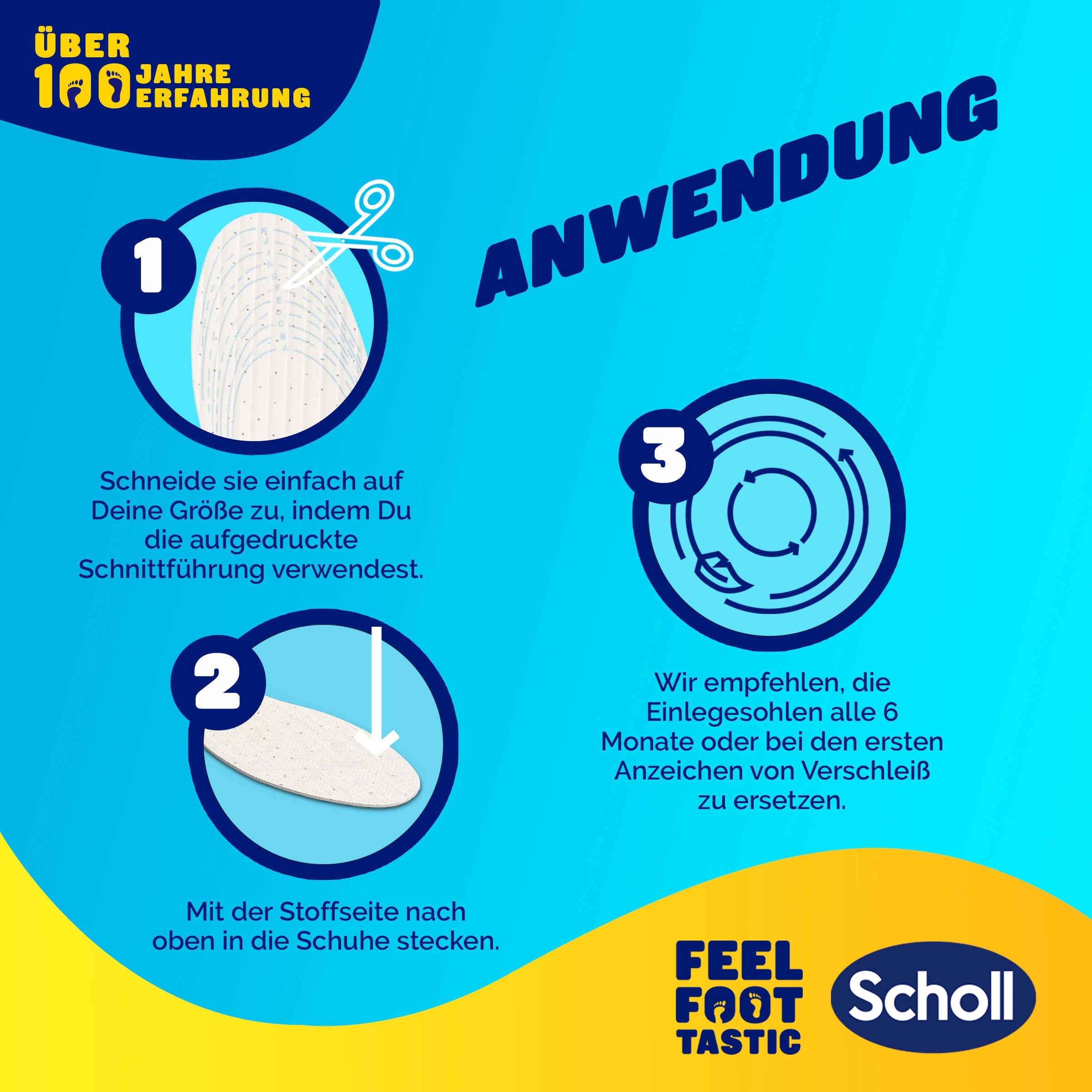 Scholl DE Insoles 35.5 - 40.5 Scholl Atmunsaktive Einlegesohlen für ganztägige Dämpfung & Komfort