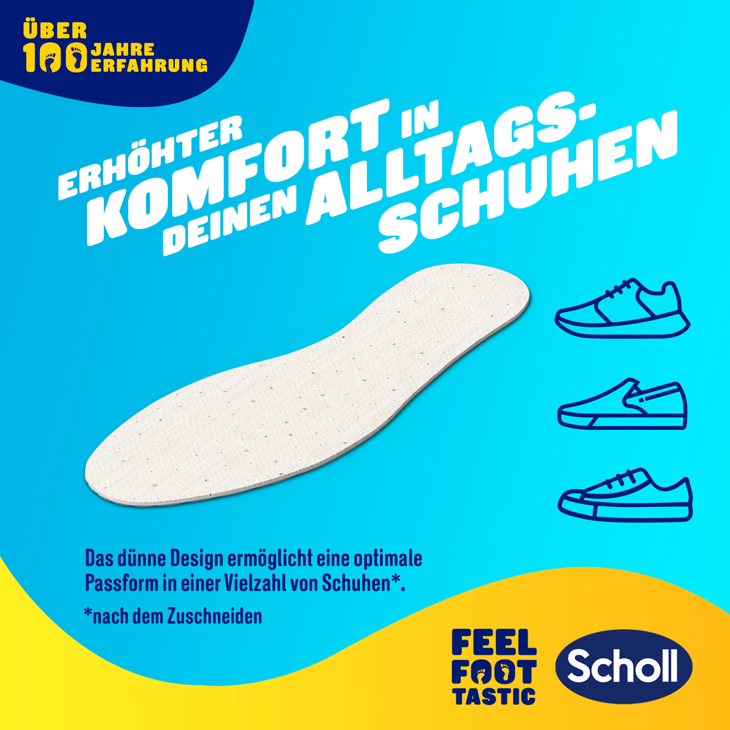 Scholl DE Insoles 35.5 - 40.5 Scholl Atmunsaktive Einlegesohlen für ganztägige Dämpfung & Komfort
