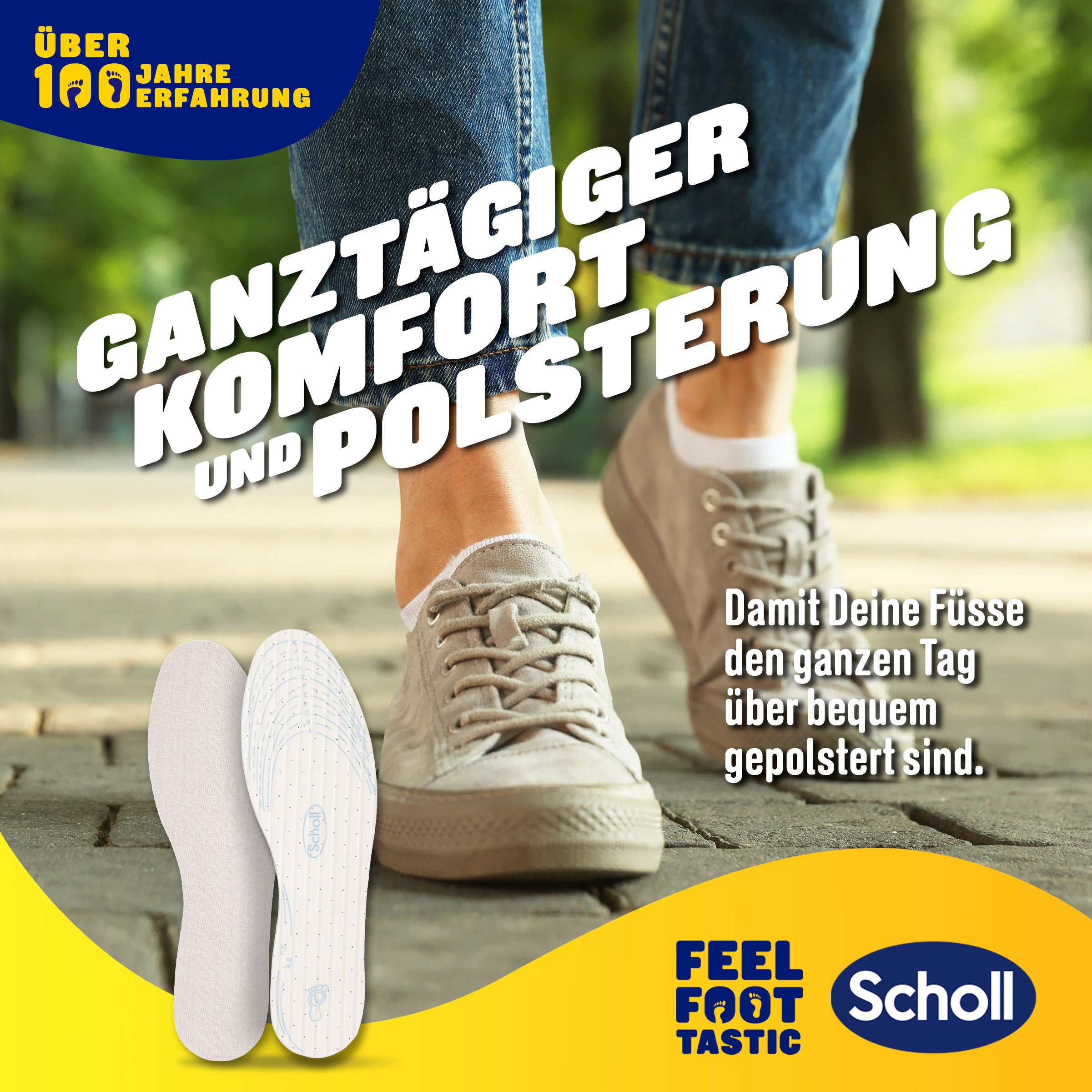 Scholl DE Insoles 35.5 - 40.5 Scholl Atmunsaktive Einlegesohlen für ganztägige Dämpfung & Komfort