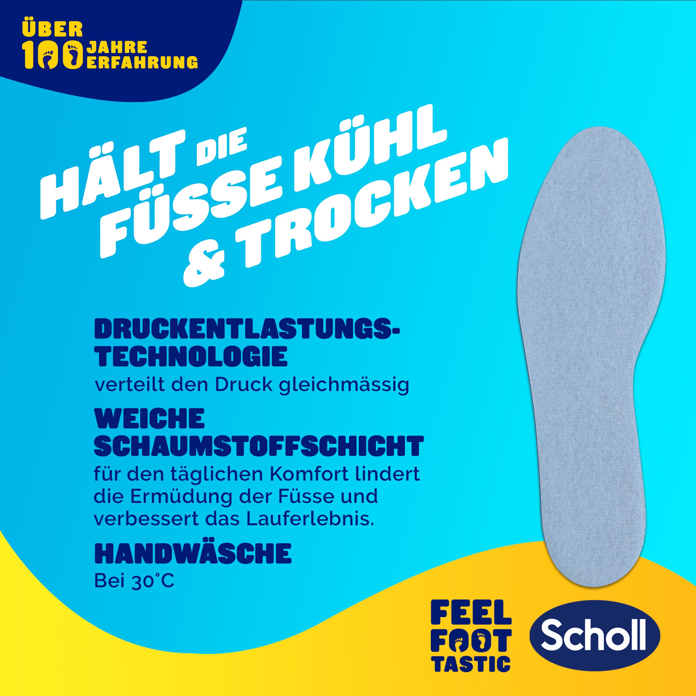 Scholl DE Insoles 35.5 - 40.5 Scholl Stoßdämpfende Einlegesohlen