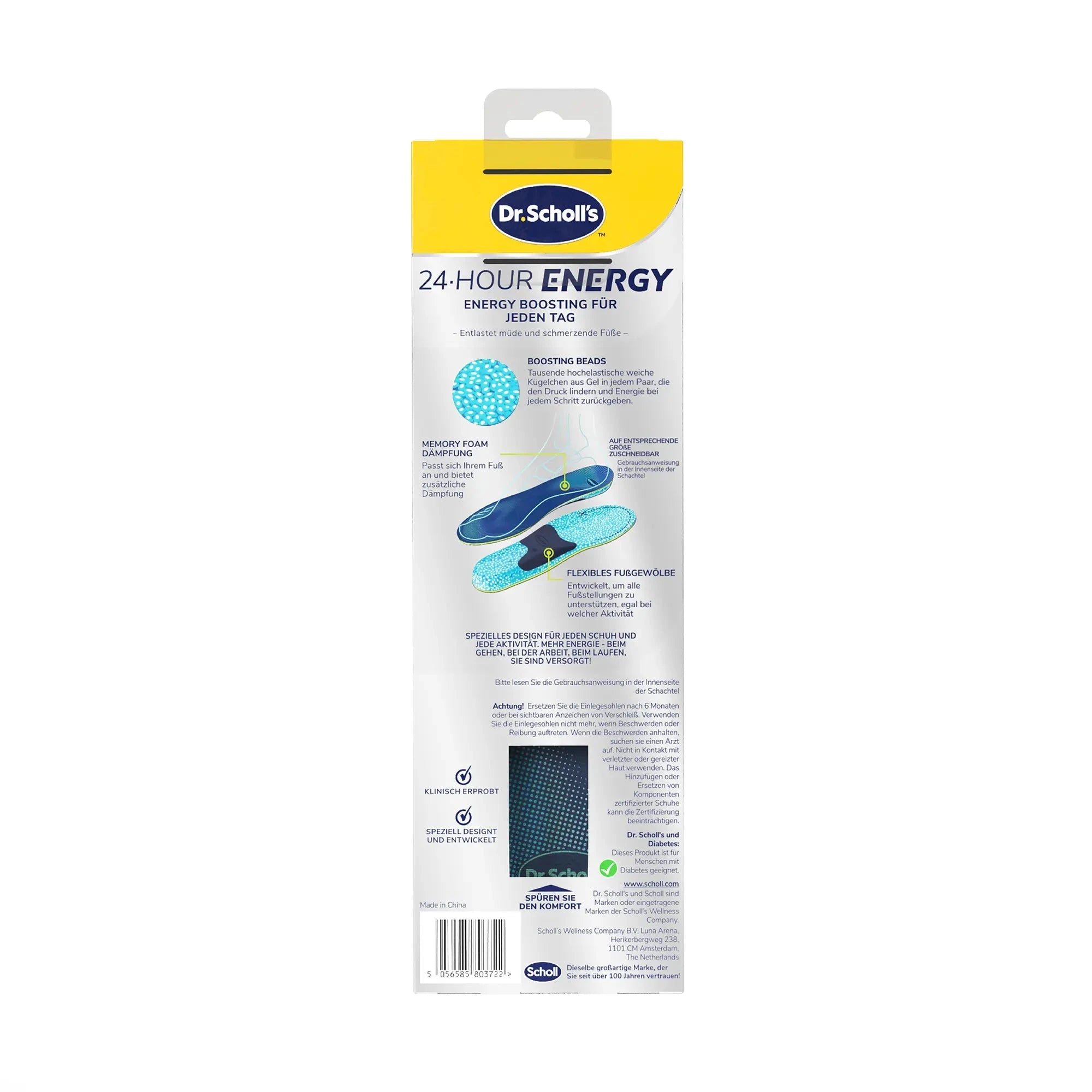 Scholl DE Insoles Dr. Scholl’s 24-Hour Energy Einlagen, EU Größe 40-47.5