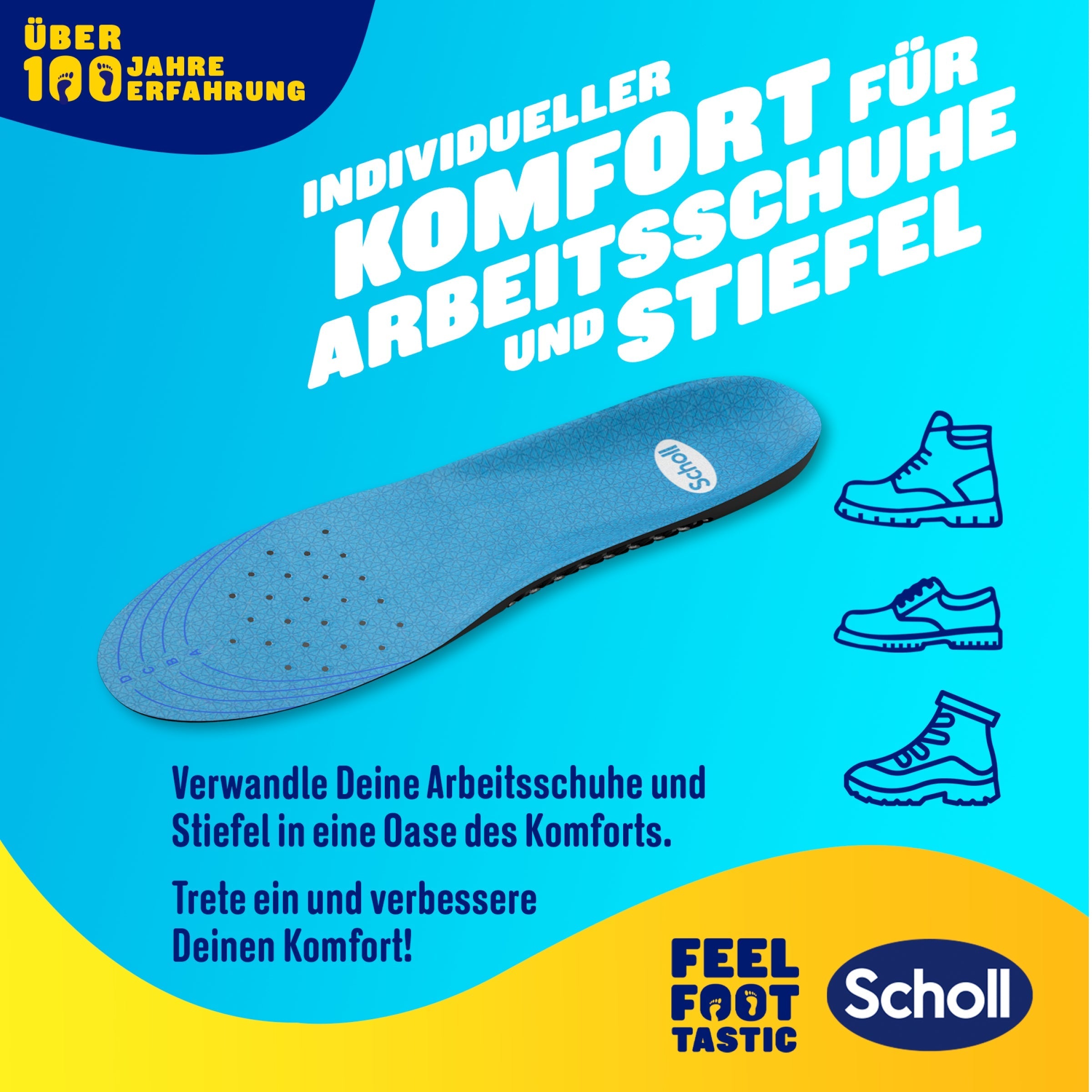 Scholl DE Insoles GelActiv™ Work Einlegesohlen Herren
