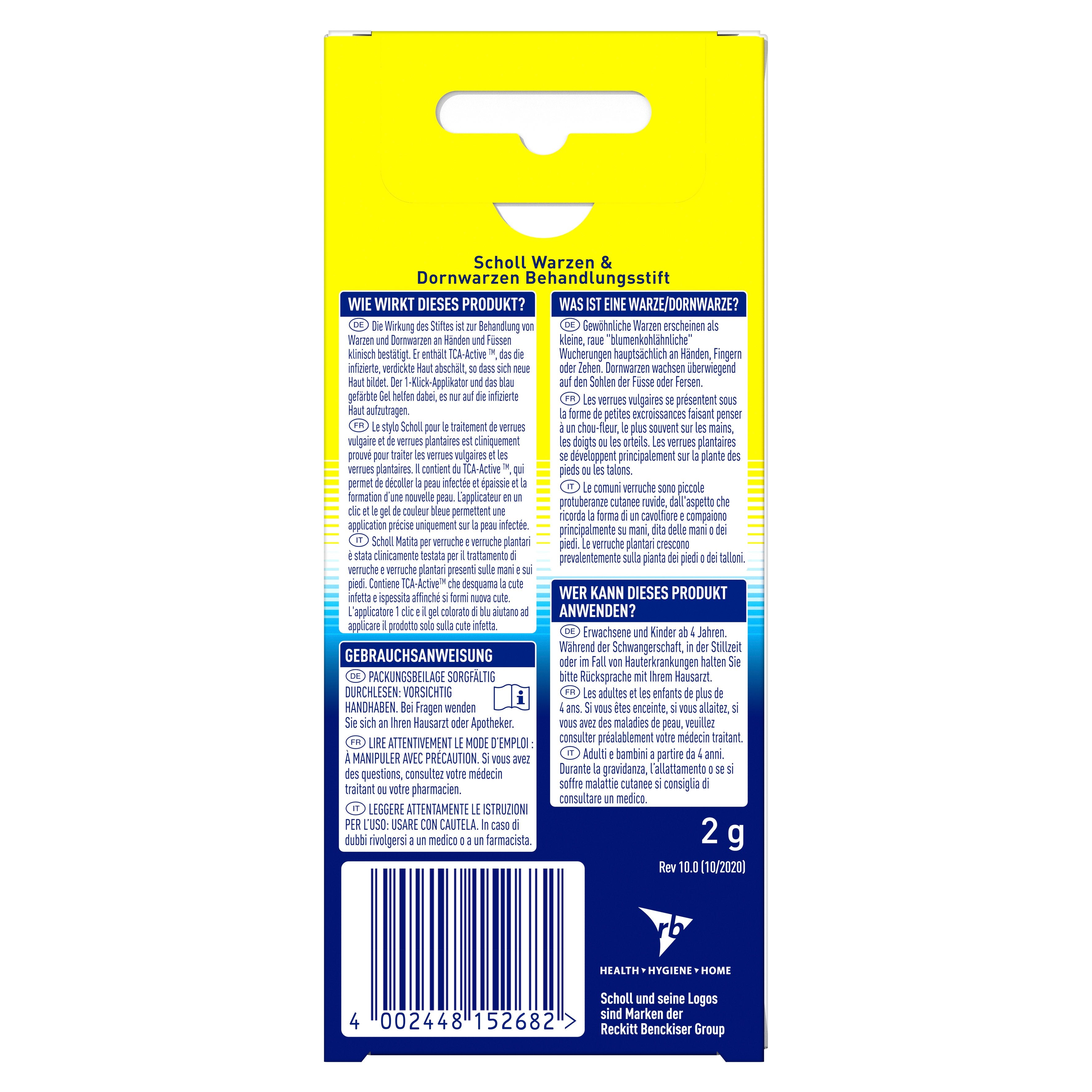 Scholl Site DE Aid Scholl Warzen & Dornwarzen Behandlungsstift, 2g