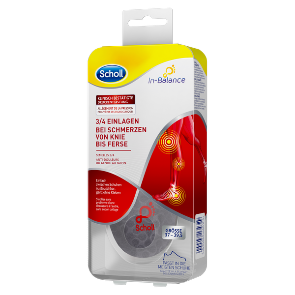 Scholl Site DE Insoles Scholl In-Balance 3/4 Einlagen bei Schmerzen von Knie bis Ferse