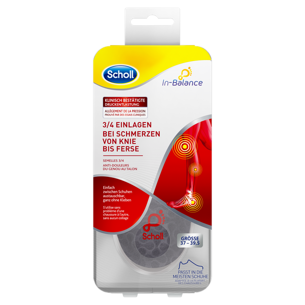 Scholl Site DE Insoles Scholl In-Balance 3/4 Einlagen bei Schmerzen von Knie bis Ferse